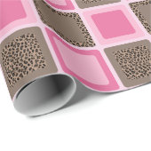 Cadeau Papier à enveloppement léopard et rose (Coin rond)