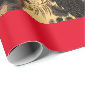 Cadeau Papier à enveloppement LEOPARD JAPONAIS (Coin rond)