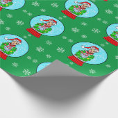 Cadeau Papier à enveloppement Llama Snow Globe de Noël (Coin)