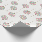 Cadeau Papier à enveloppement Lollipop rose (Coin)
