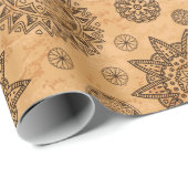 Cadeau Papier à enveloppement Mandala (Coin rond)