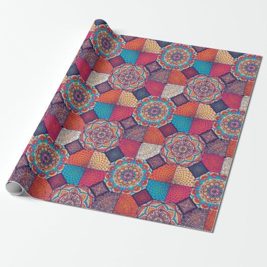 Cadeau Papier à enveloppement Mandala (Déroulé)