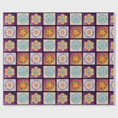 Cadeau Papier à enveloppement Mandalas de couleur - Noir (Plat)