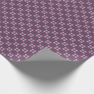 Cadeau Papier à enveloppement mauve Micro À damiers