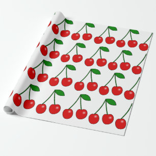 Cadeau Papier à enveloppement Motif cerise