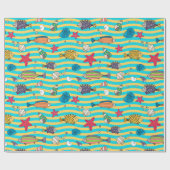 Cadeau Papier à enveloppement Motif de poisson (Plat)