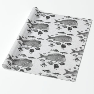 Cadeau Papier à enveloppement Motif de poisson