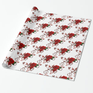 Cadeau Papier à enveloppement Motif Red Roses