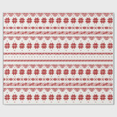Cadeau Papier à enveloppement Motif rouge rustique (Plat)