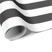 Cadeau Papier à enveloppement noir blanc (Coin rond)