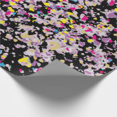 Cadeau Papier à enveloppement noir Confetti (Coin)