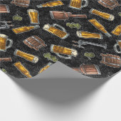 Cadeau Papier à enveloppement noir de bière SW (Coin)