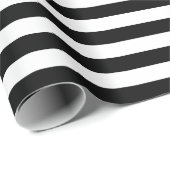 Cadeau Papier à enveloppement noir et blanc (Coin rond)