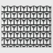 Cadeau Papier à enveloppement noir et blanc (Plat)