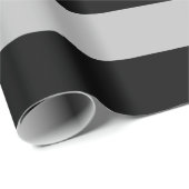 Cadeau Papier à enveloppement noir et gris extra gros (Coin rond)