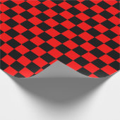 Cadeau Papier à enveloppement noir et rouge (Coin)