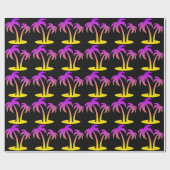 Cadeau Papier à enveloppement noir Palm Trees (Plat)