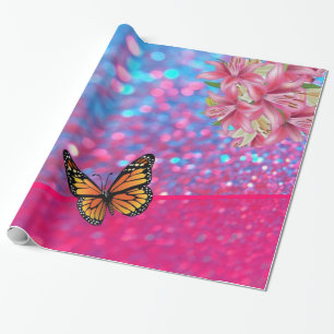 Cadeau Papier à enveloppement papillon