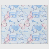 Cadeau Papier à enveloppement papillon (Plat)
