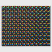Cadeau Papier à enveloppement papillon coloré (Plat)