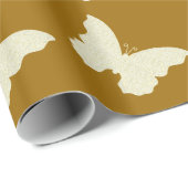 Cadeau Papier à enveloppement papillon dentelle (Coin rond)