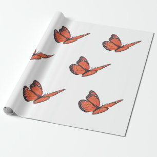 Cadeau Papier à enveloppement papillon monarque