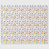 Cadeau Papier à enveloppement papillon multicolore (Plat)