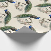 Cadeau Papier à enveloppement Peacock vintage (Coin)