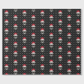 Cadeau Papier à enveloppement Père Noël crâne (Plat)