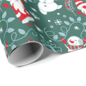 Cadeau Papier à enveloppement Père Noël de Noël (Coin rond)