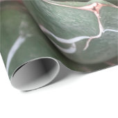 Cadeau Papier à enveloppement Plante à succulents vert (Coin rond)