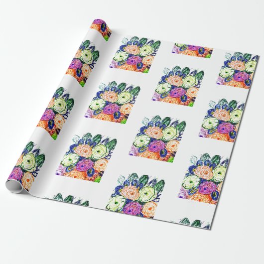 Cadeau Papier à enveloppement polycromatique (Déroulé)