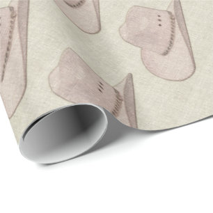 Cadeau Papier à enveloppement pour Casquette Cowboy