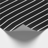 Cadeau Papier à enveloppement rayé noir et blanc (Coin)