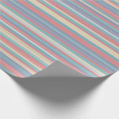 Cadeau Papier à enveloppement rayé pastel d'été (Coin)