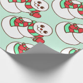 Cadeau Papier à enveloppement rétro Noël Snowman (Coin)