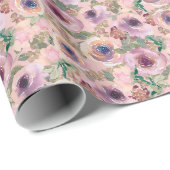 Cadeau Papier à enveloppement rose (Coin rond)