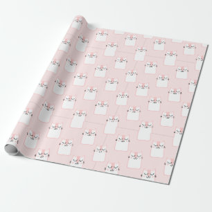 Cadeau Papier à enveloppement rose