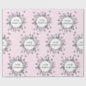 Cadeau Papier à enveloppement rose de vacances de Rustic  (Plat)