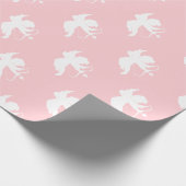 Cadeau Papier à enveloppement rose et blanc cupide (Coin)