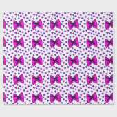 Cadeau Papier à enveloppement rose et violet (Plat)