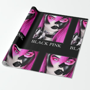 Cadeau Papier à enveloppement rose noir