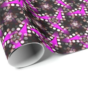 Cadeau Papier à enveloppement rose noir TriShapa