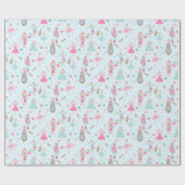 Cadeau Papier à enveloppement rose pastel Nutcracker Ball (Plat)