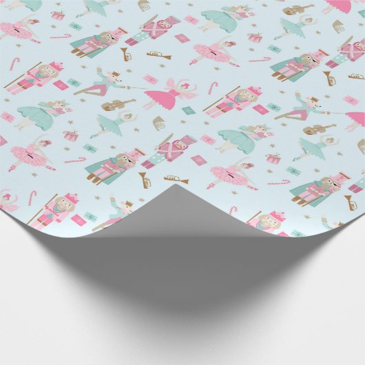 Cadeau Papier à enveloppement rose pastel Nutcracker Ball (Coin)