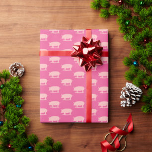 Cadeau Papier à enveloppement rose Piggy Lite