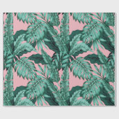 Cadeau Papier à enveloppement rose tropical (Plat)