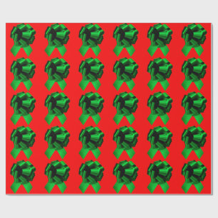 Cadeau Papier à enveloppement rouge cabot vert