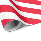 Cadeau Papier À Enveloppement Rouge Et Blanc (Coin rond)