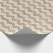 Cadeau Papier à enveloppement rustique Chevron Crème (Coin)